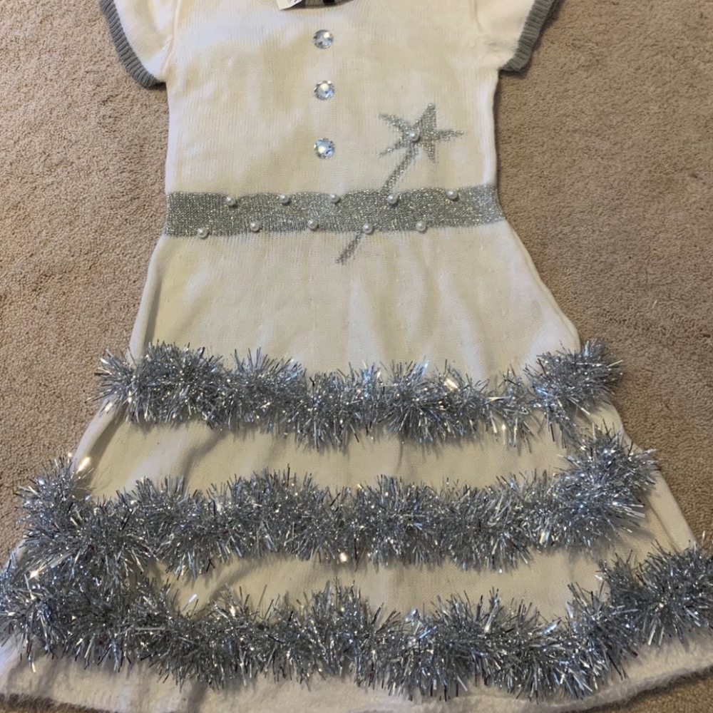 Holiday Angel Sweater Dress With Wings